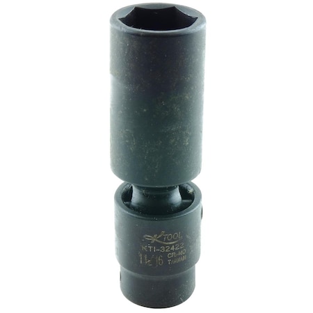 K-Tool International Swivel Deep 6 Point Impact Socket -11/16In., 3/8In. Drive KTI32422